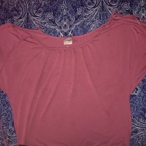 Xhilaration (L) Pink Shoulder Tie Shirt